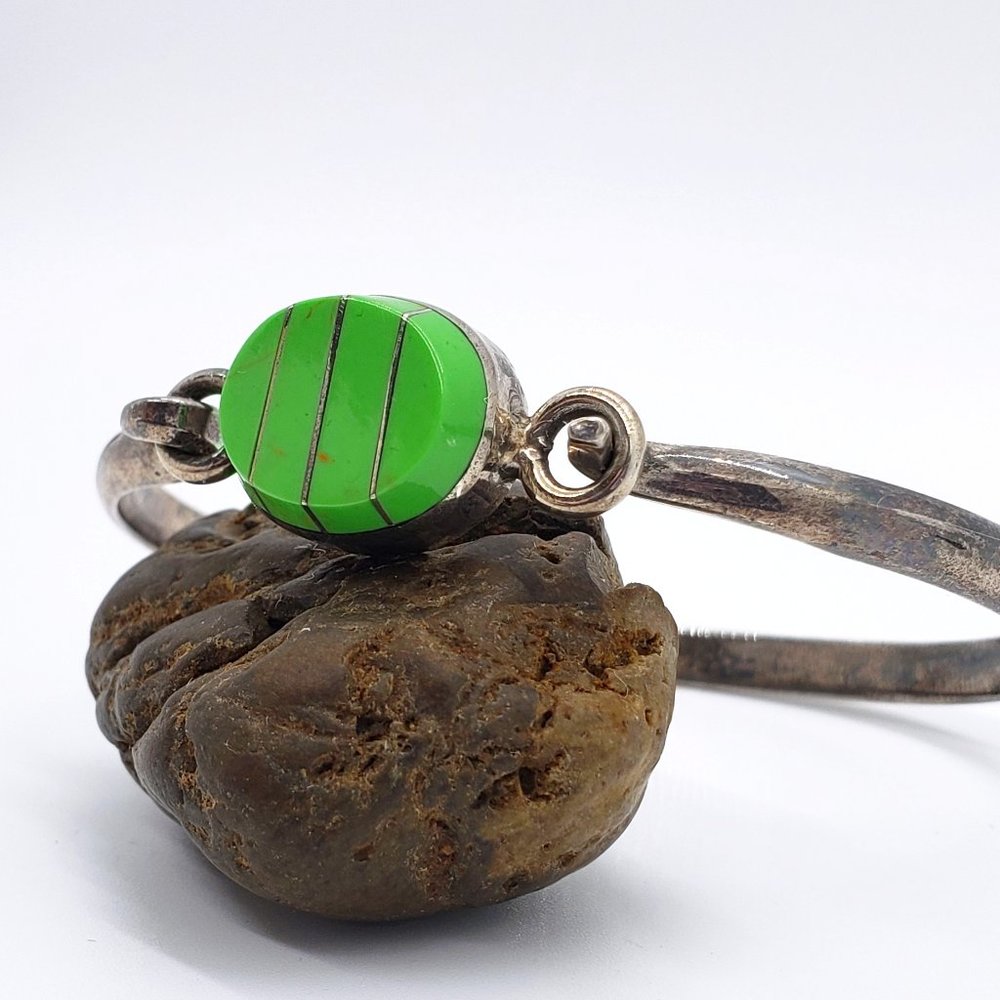 Vintage Taxco Hook & Loop Bangle Marked TR-71 MEXICO 925